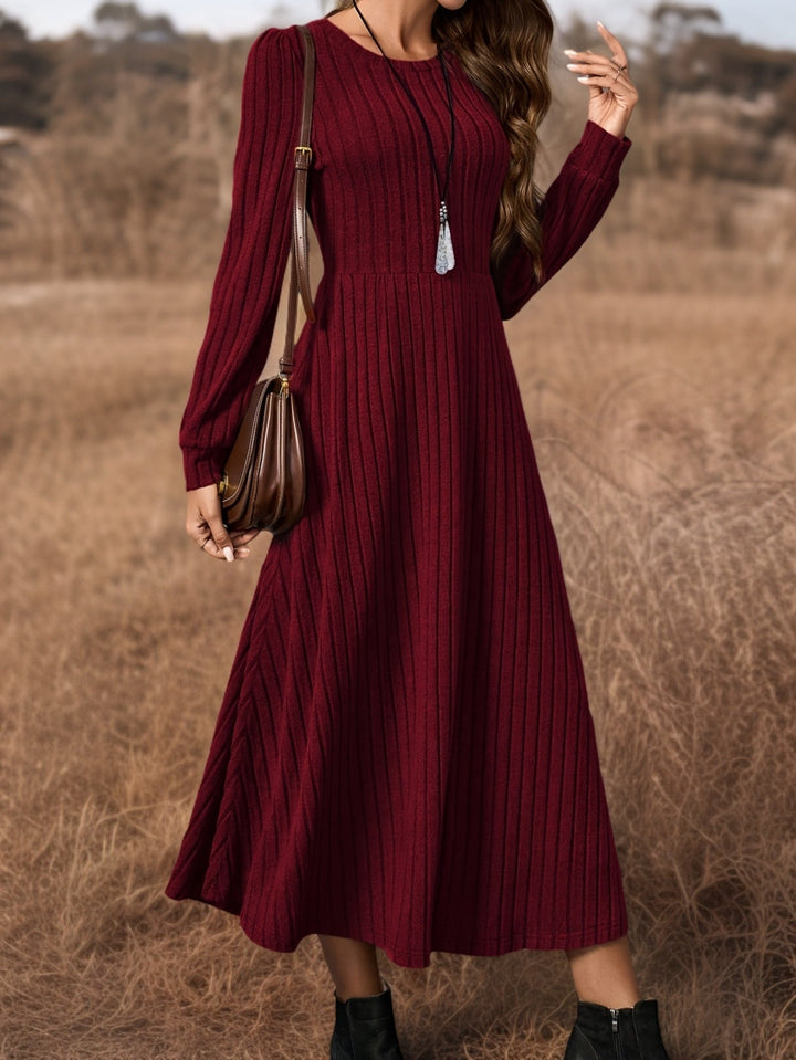 Valencia | Striped Long-Sleeve Maxi Dress