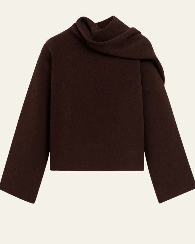 Solene | Scarf-Neck Knitted Jumper