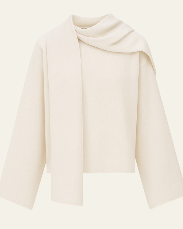 Solene | Scarf-Neck Knitted Jumper