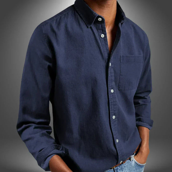 Alistair | Men's Lapel Collar Button-Front Shirt