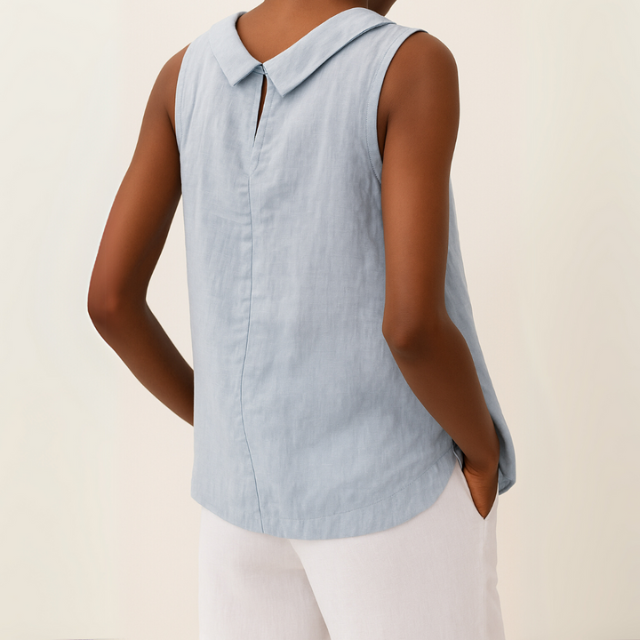 Elena | Sleeveless Roll-Neck Summer Top
