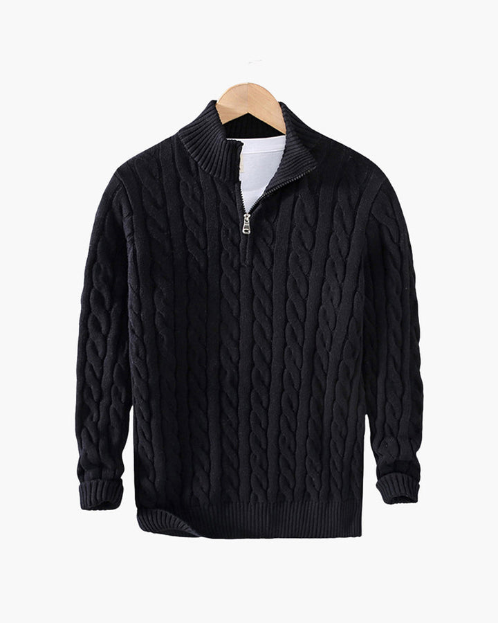 Rowan | Men’s Half-Zip Cotton Knit Jumper