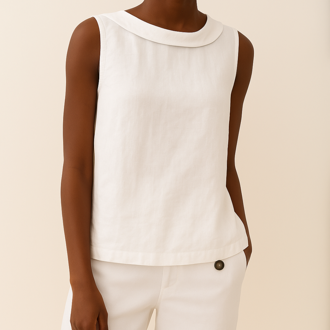 Elena | Sleeveless Roll-Neck Summer Top