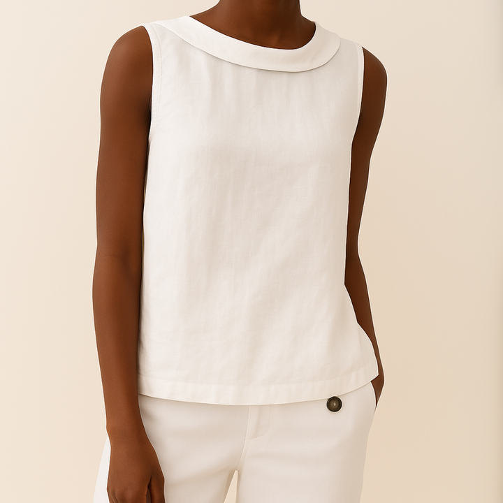 Elena | Sleeveless Roll-Neck Summer Top