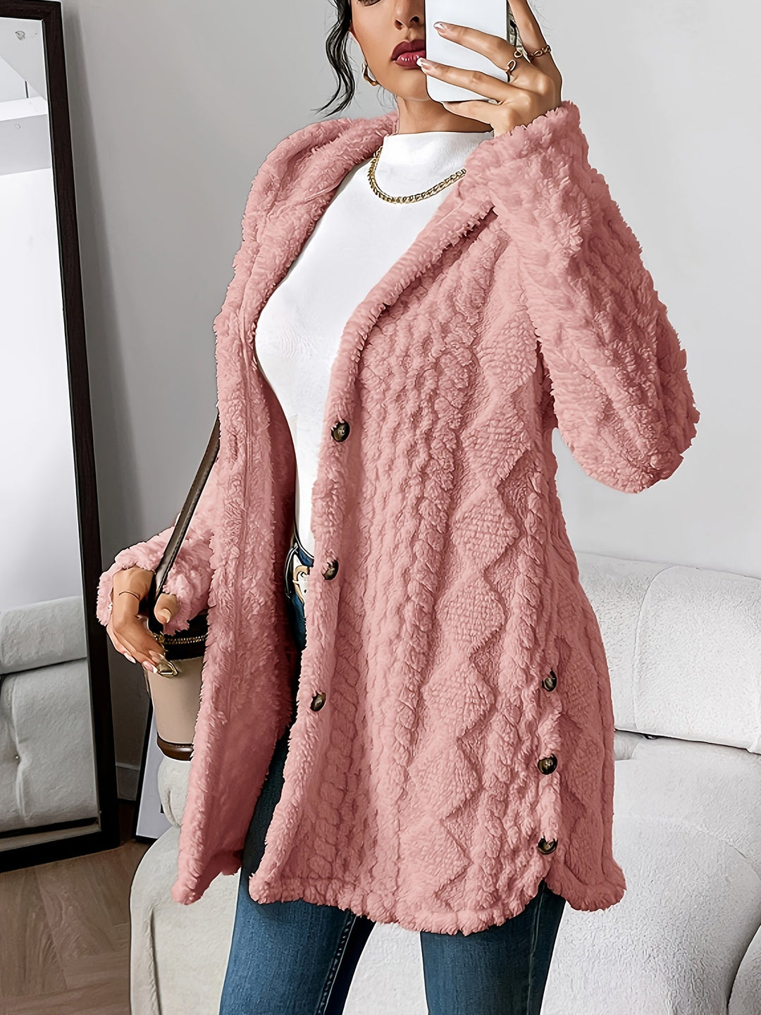 Lucille | Plush Hooded Cardigan