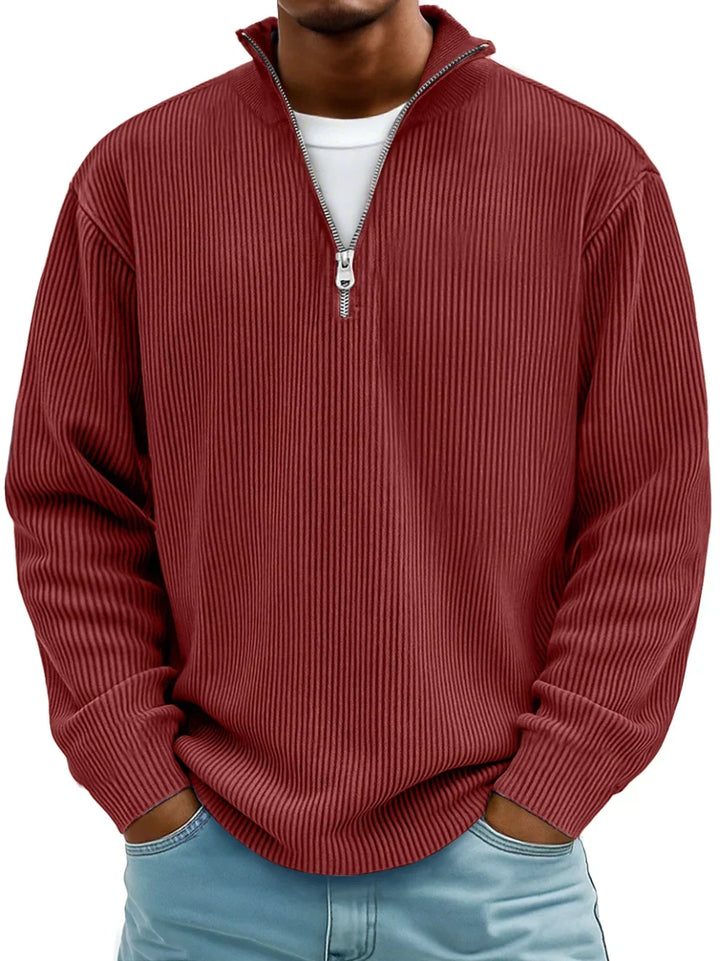 Theo | Men's Ribbed Half-Zip Jumper