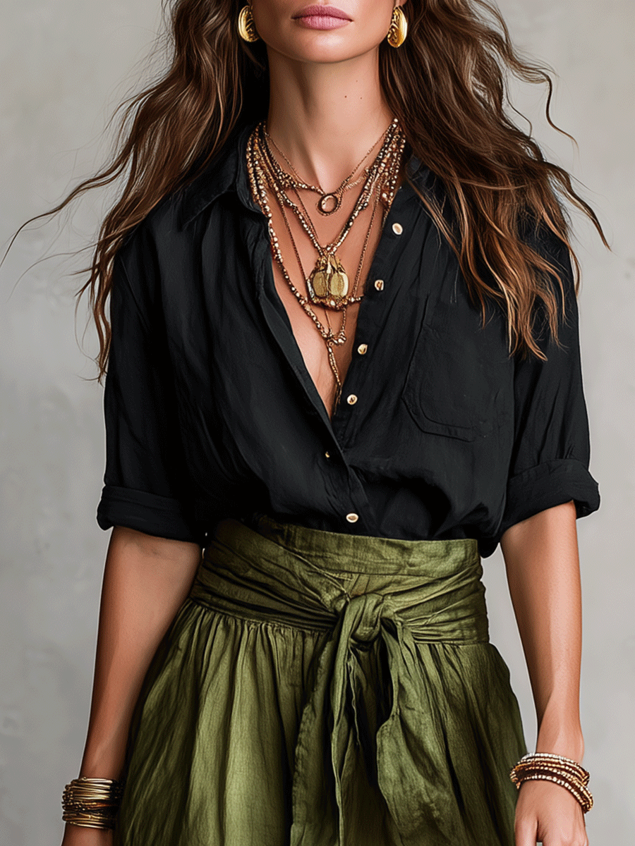 Amalie | Boho Top & Flowing Skirt Set