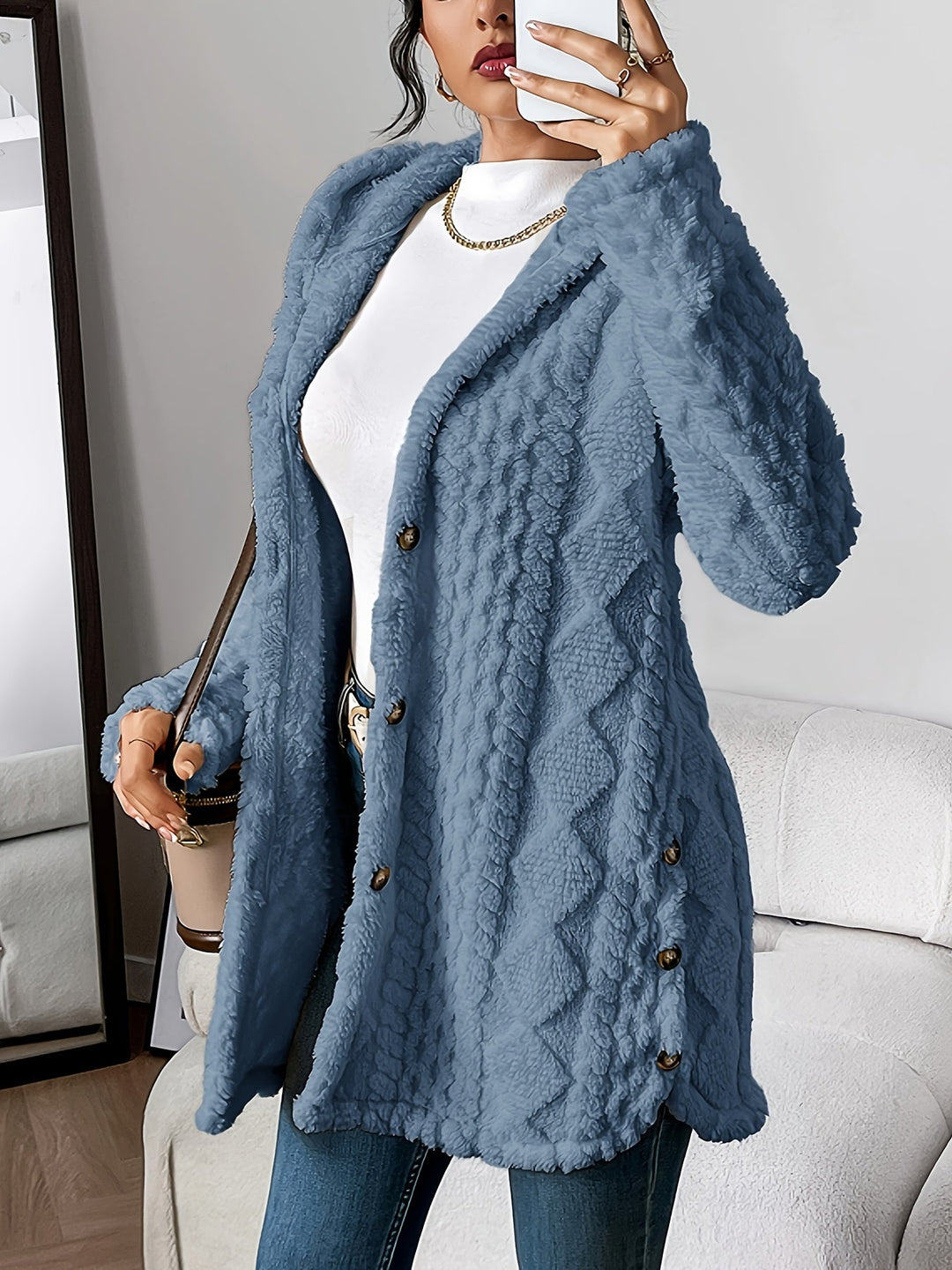 Lucille | Plush Hooded Cardigan