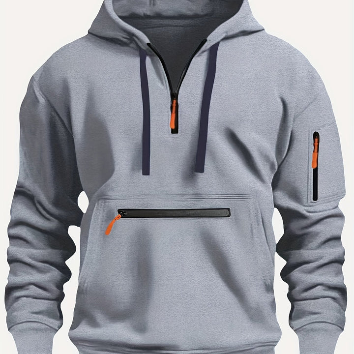 Finley | Men’s Half-Zip Hooded Sweatshirt with Zip Pockets