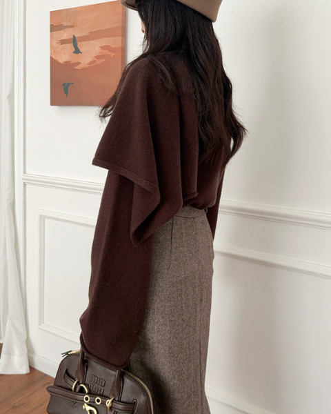Solene | Scarf-Neck Knitted Jumper
