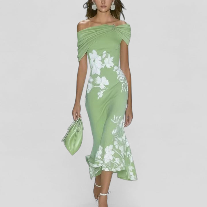Marcella | Artistic Print Midi Dress
