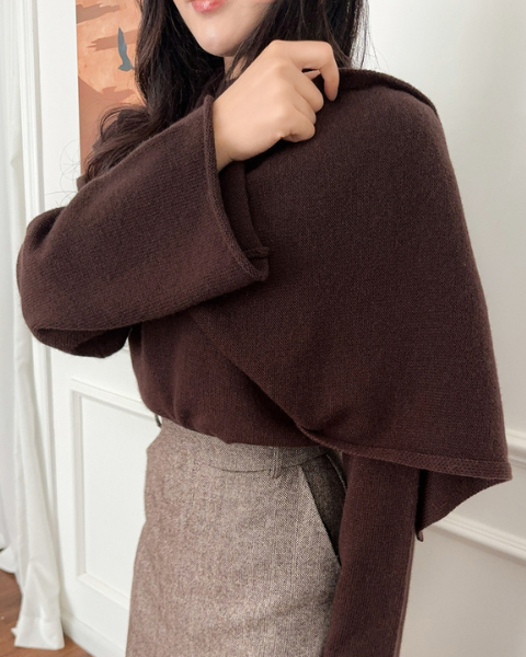 Solene | Scarf-Neck Knitted Jumper