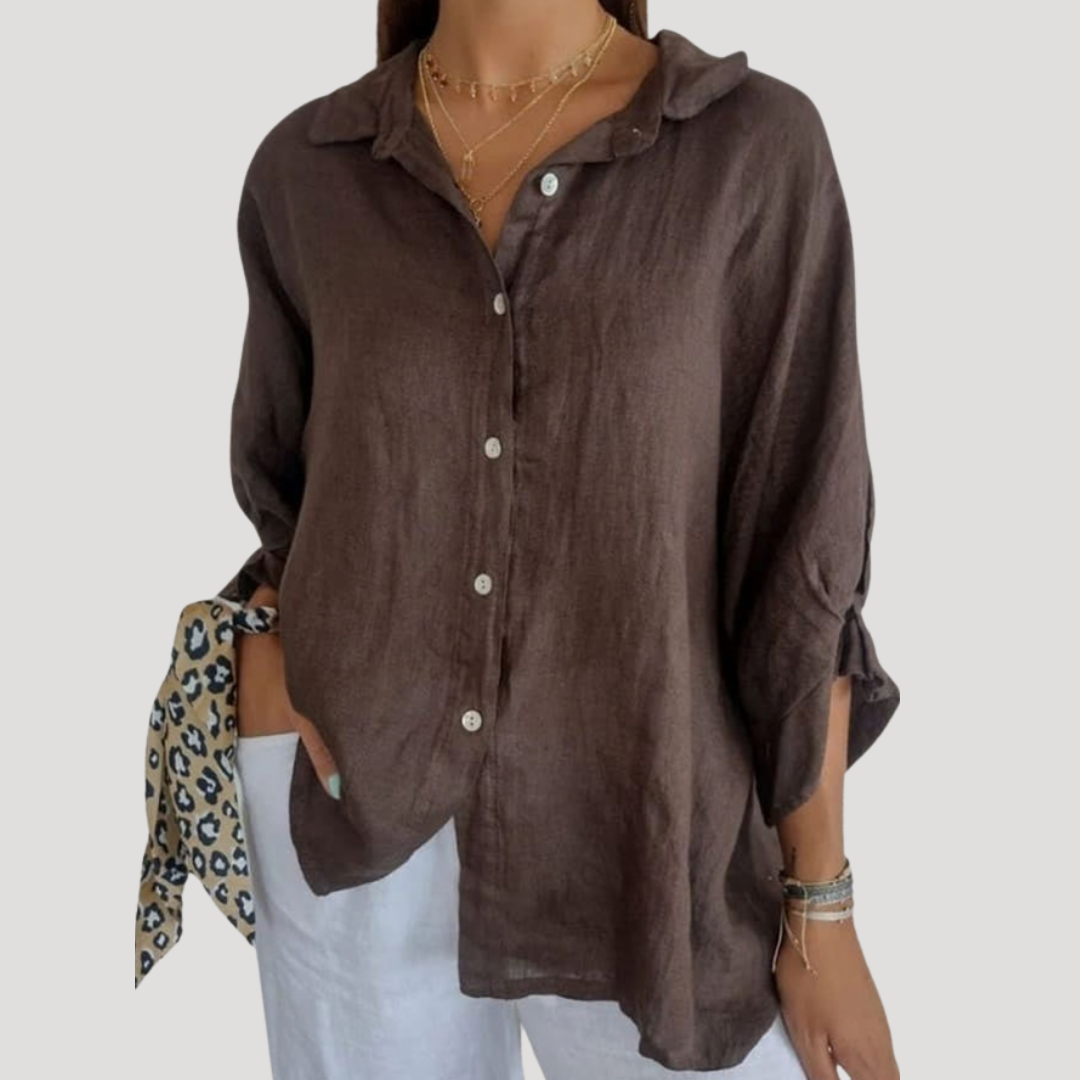 Rosalie | Lightweight Longline Button-Down Shirt