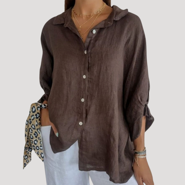 Rosalie | Lightweight Longline Button-Down Shirt