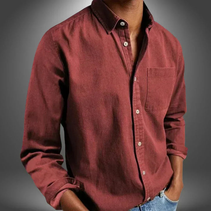 Alistair | Men's Lapel Collar Button-Front Shirt