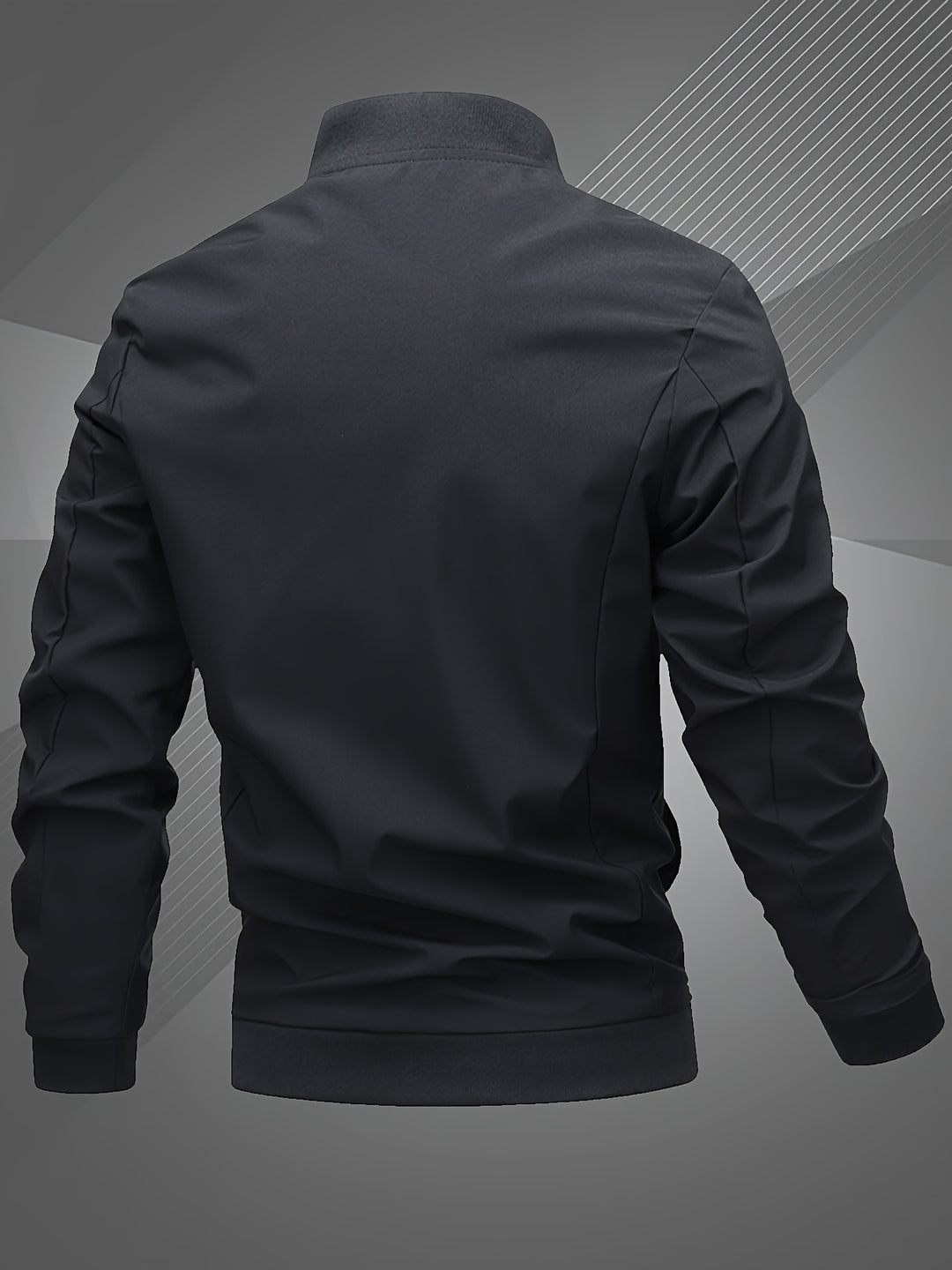 Elliot | Men’s Zip Bomber Jacket with Embroidered Detail