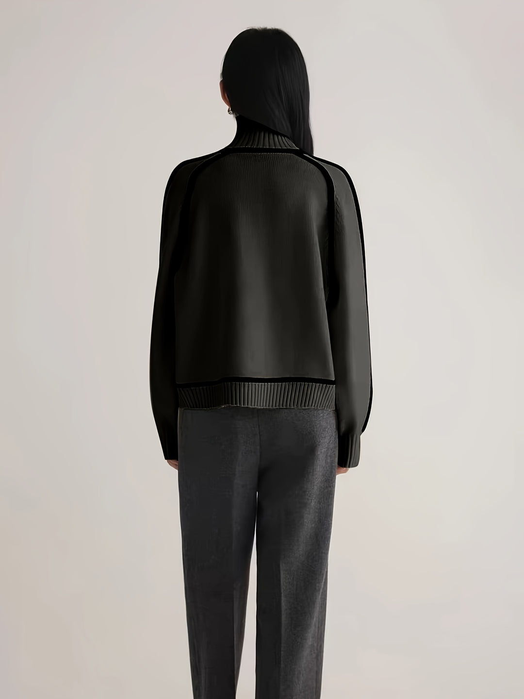 Clara | Colour Block Round-Neck Pullover Sweater