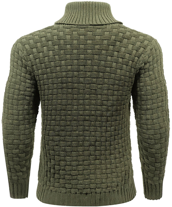Callum | Men’s Textured Button-Collar Knit Pullover