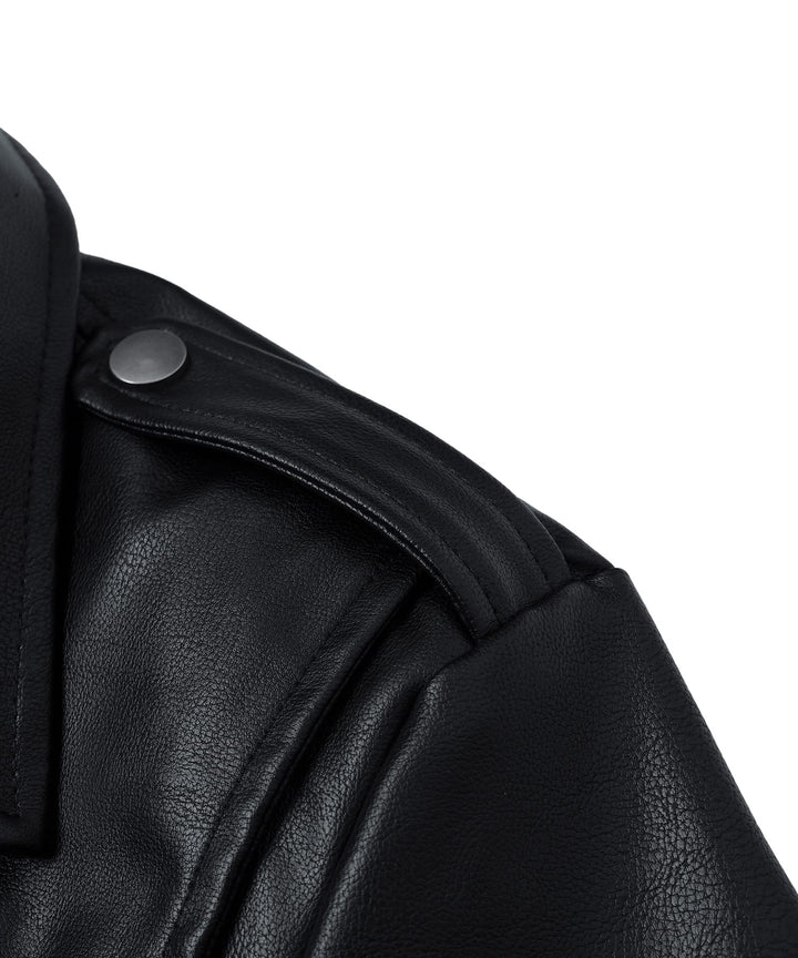 Mason | Men’s PU Leather Utility Jacket