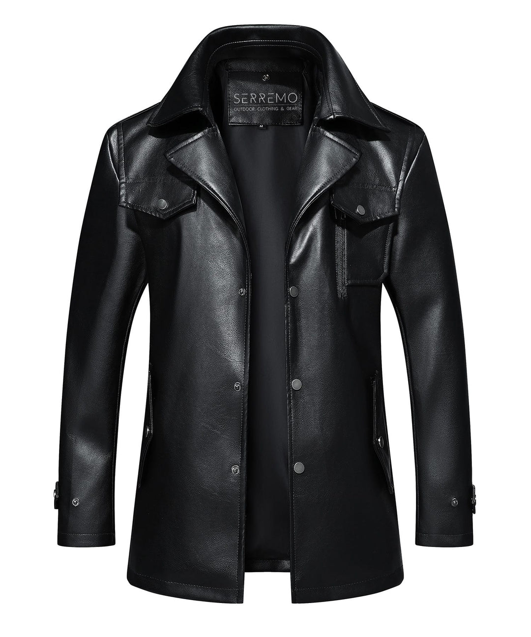 Mason | Men’s PU Leather Utility Jacket