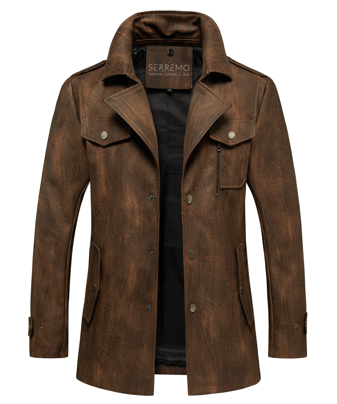 Mason | Men’s PU Leather Utility Jacket