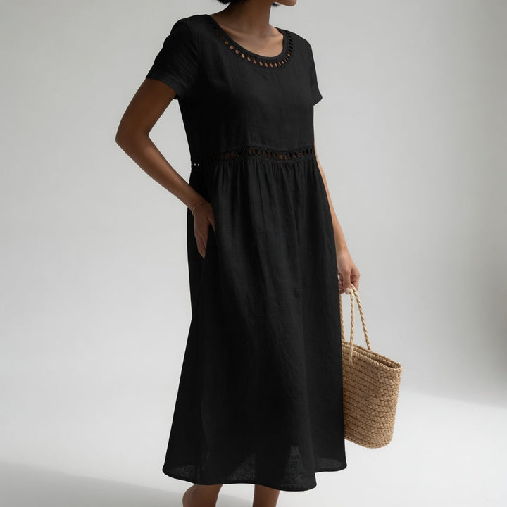 Rose | Embroidered Midi Dress