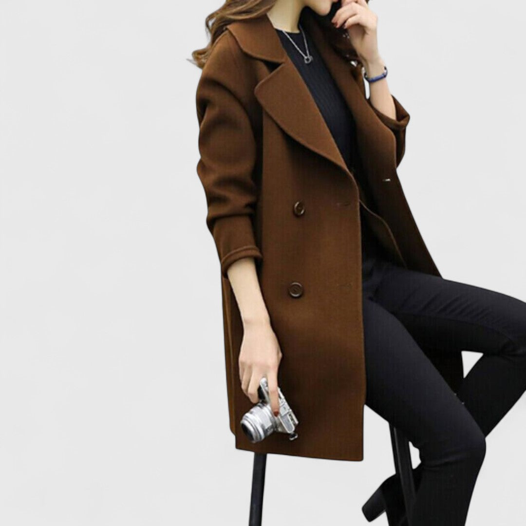 Imogen | Women's Longline Button-Front Coat