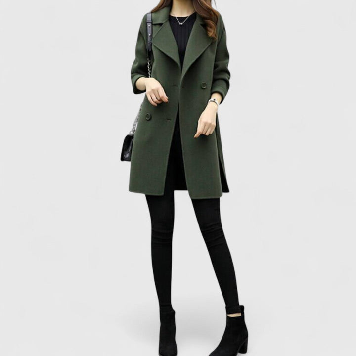 Imogen | Women's Longline Button-Front Coat