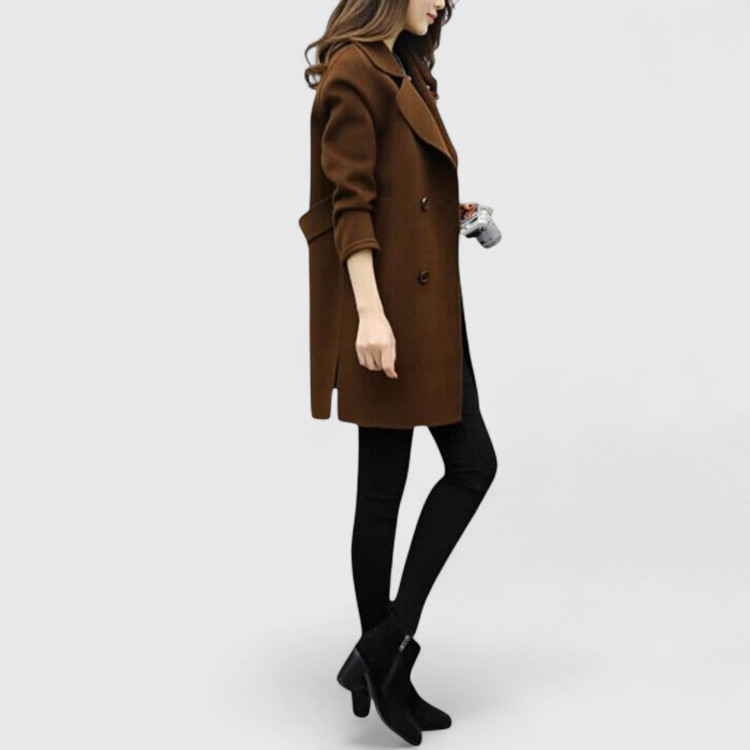 Imogen | Women's Longline Button-Front Coat