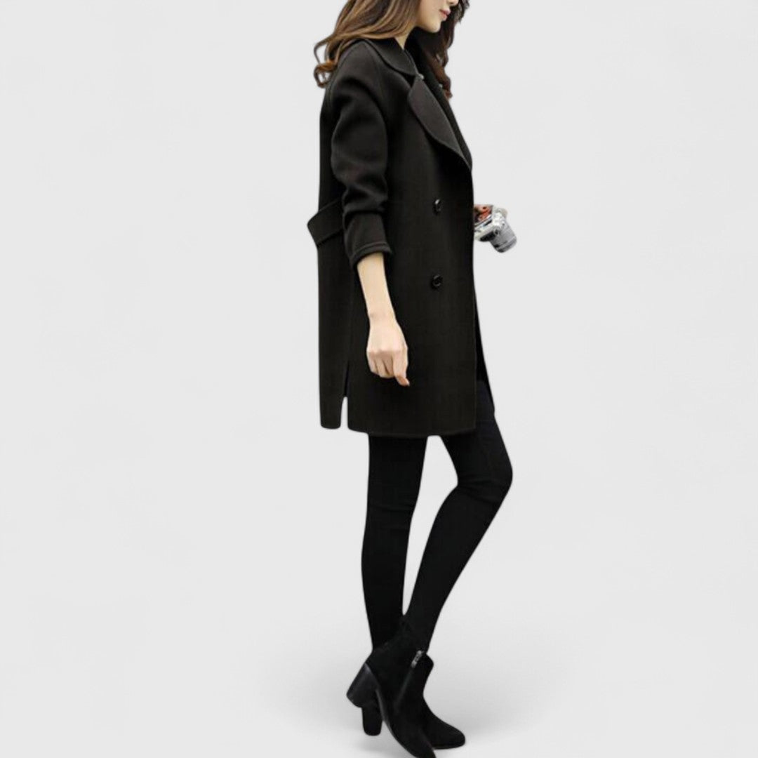 Imogen | Women's Longline Button-Front Coat