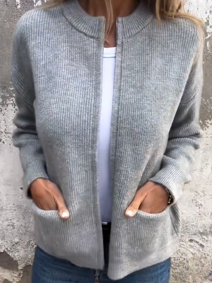 Avery | Zip-Up Knit Cardigan