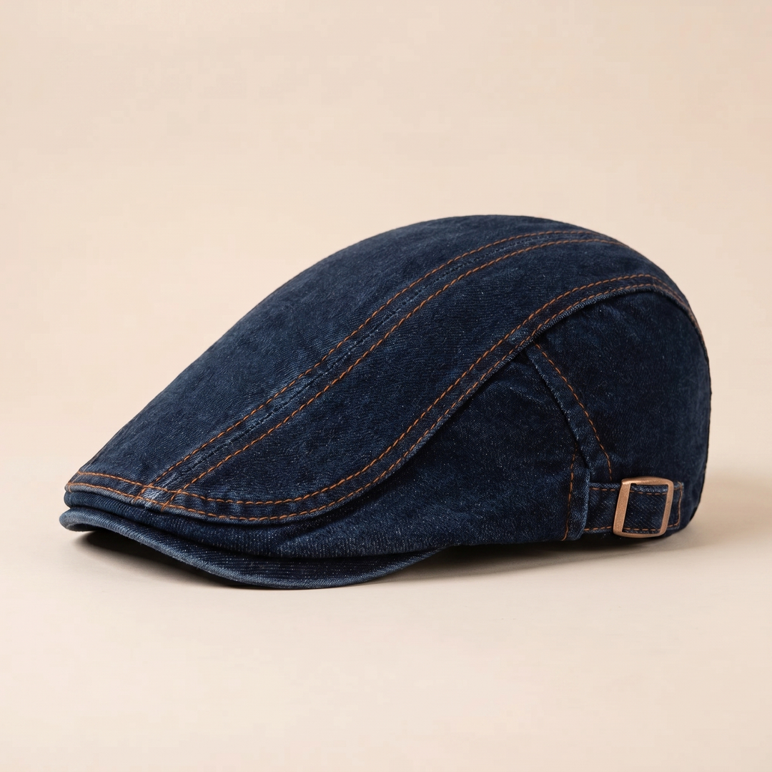 Mason | Men's Contrast Stitch Flat Cap