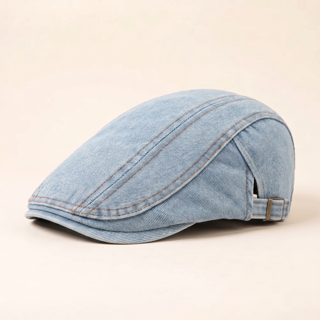 Mason | Men's Contrast Stitch Flat Cap