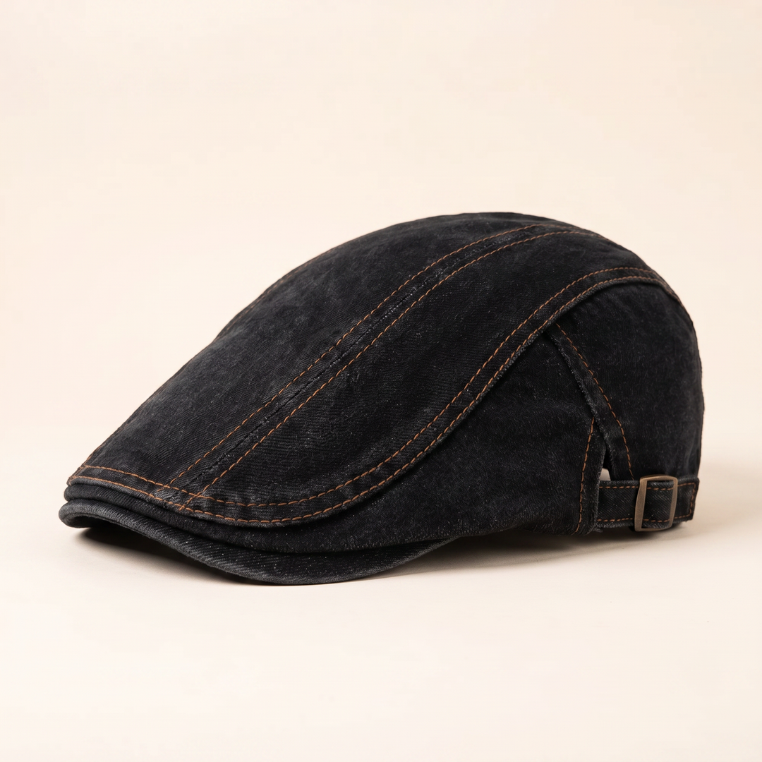 Mason | Men's Contrast Stitch Flat Cap