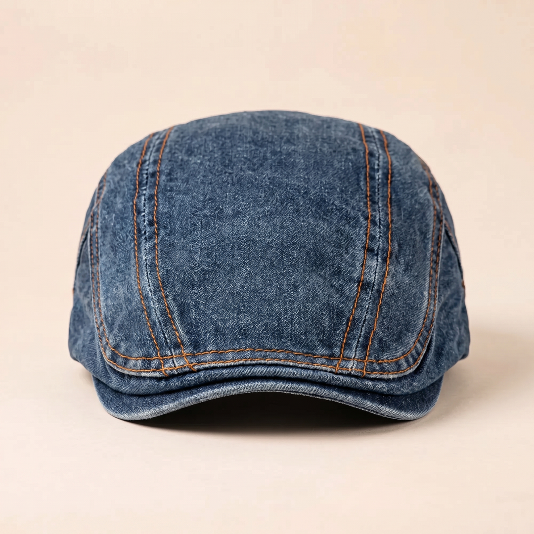 Mason | Men's Contrast Stitch Flat Cap