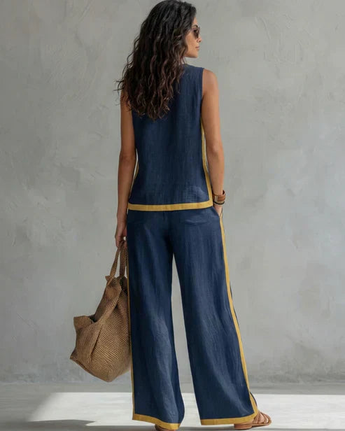Eliana | Sleeveless Top & Wide-Leg Trouser Set