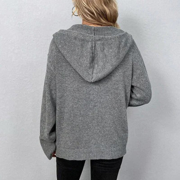 Hazel | Women's Hooded Knit Button Cardigan