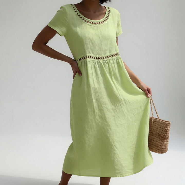 Rose | Embroidered Midi Dress