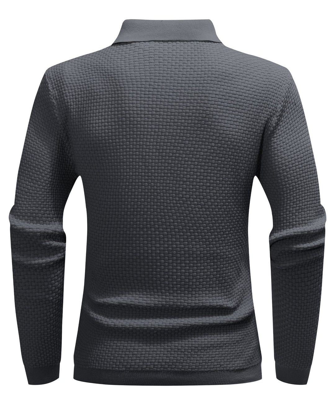 Alaric | Men’s Textured Long-Sleeve Polo Shirt