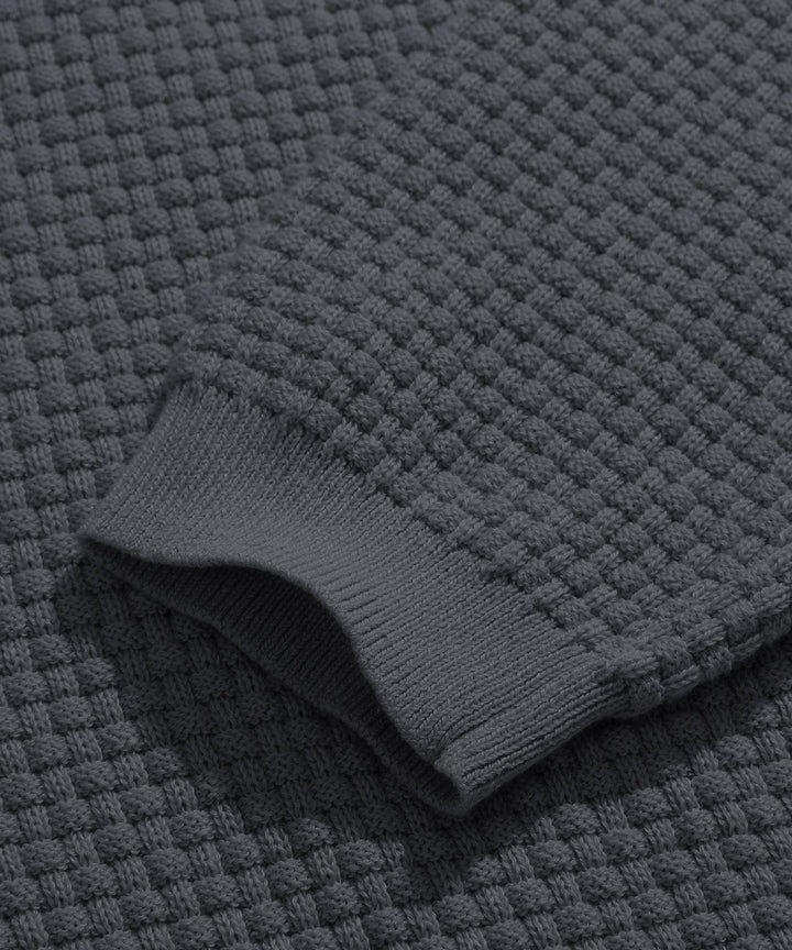 Alaric | Men’s Textured Long-Sleeve Polo Shirt