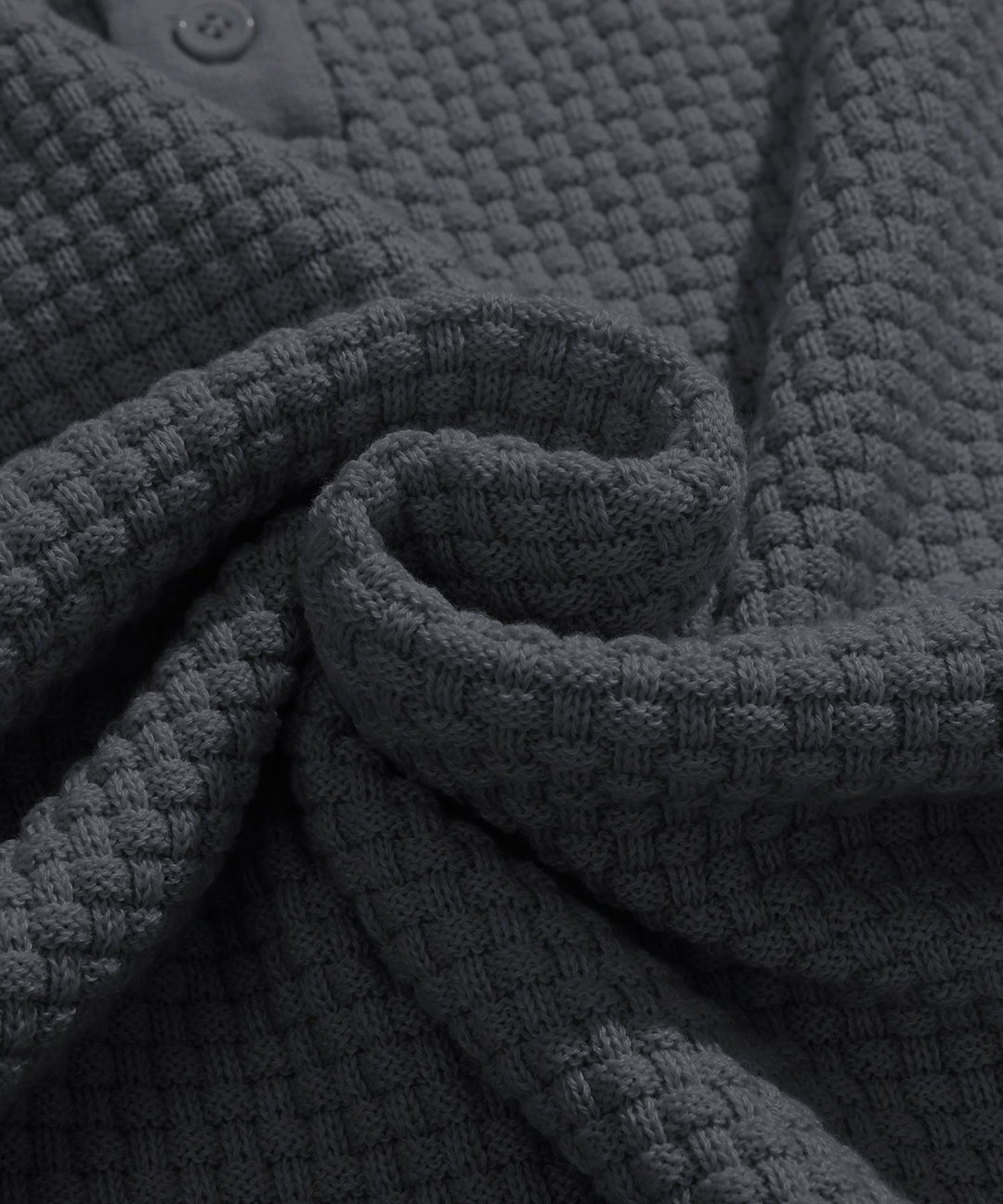 Alaric | Men’s Textured Long-Sleeve Polo Shirt