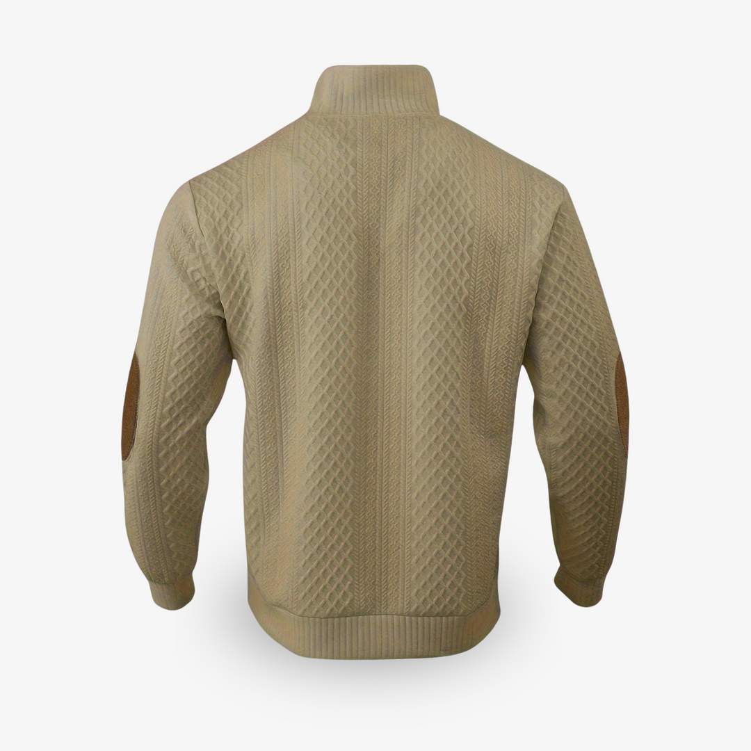 Harrison | Cable Knit Jumper with Elbow Patches
