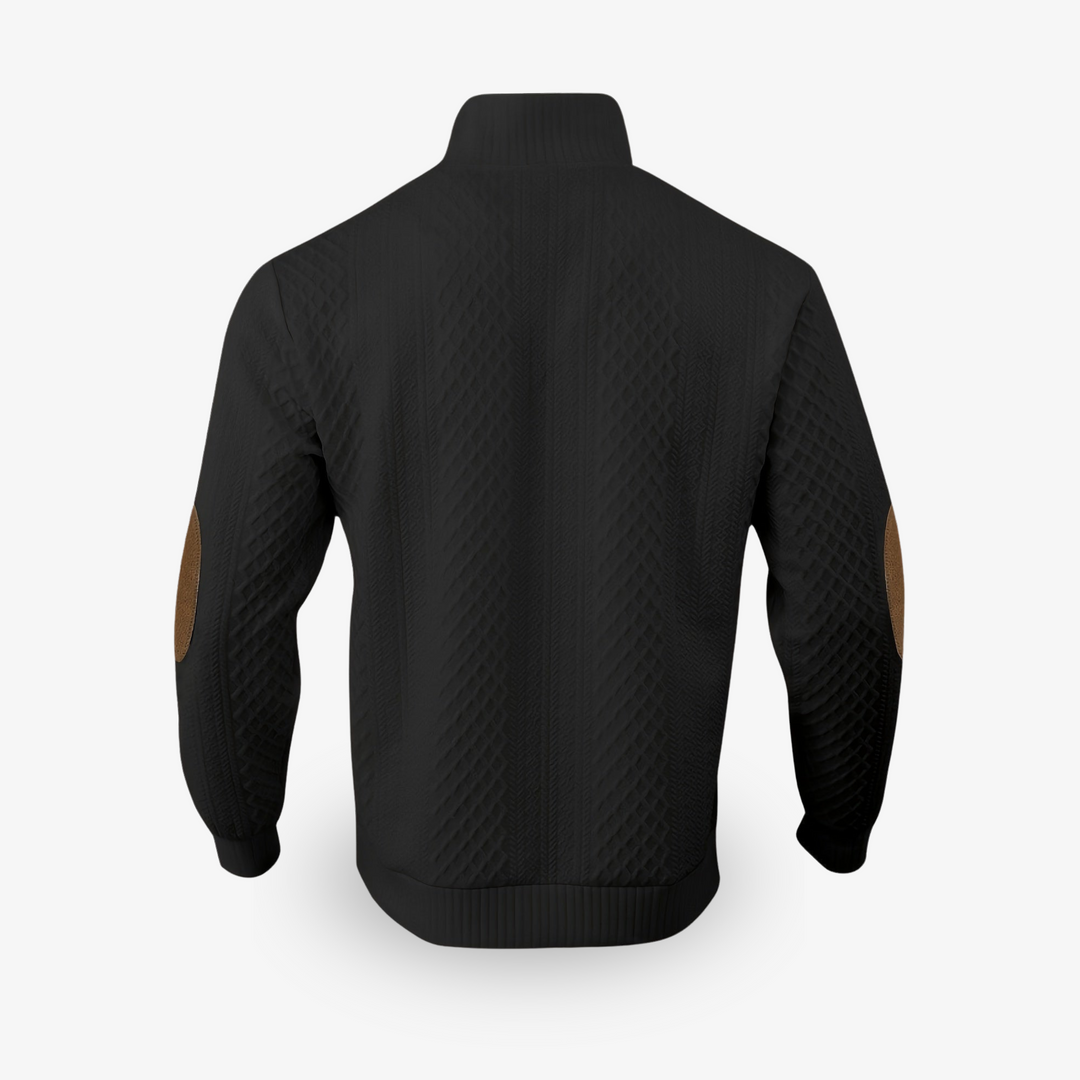 Harrison | Cable Knit Jumper with Elbow Patches