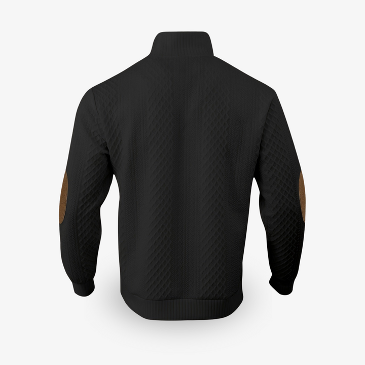 Harrison | Cable Knit Jumper with Elbow Patches