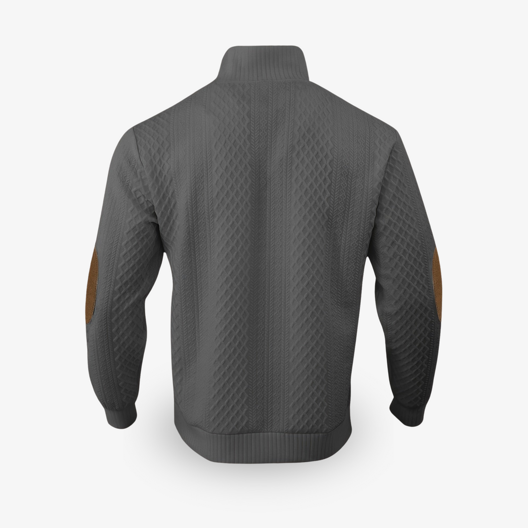 Harrison | Cable Knit Jumper with Elbow Patches