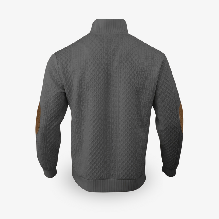Harrison | Cable Knit Jumper with Elbow Patches