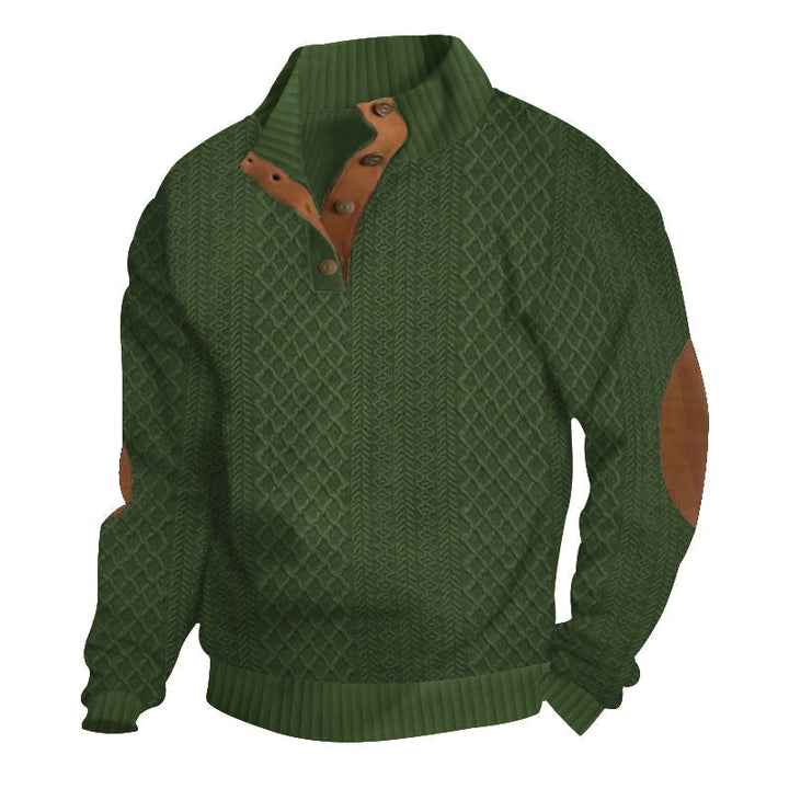 Harrison | Cable Knit Jumper with Elbow Patches