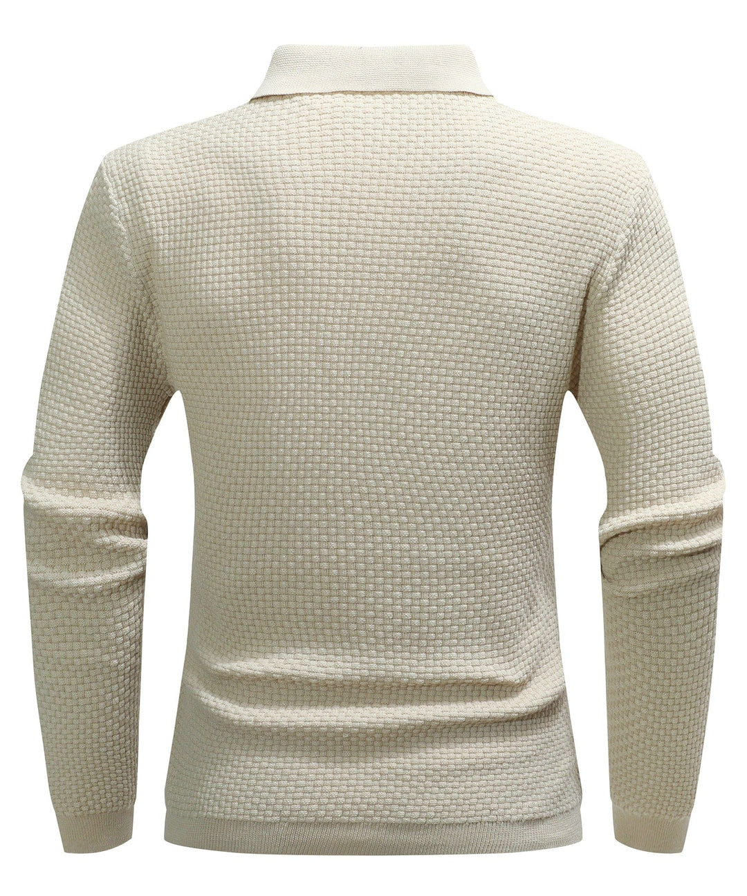 Alaric | Men’s Textured Long-Sleeve Polo Shirt