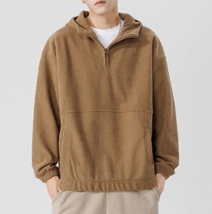 Laurence | Men’s Relaxed Quarter-Zip Hooded Jumper
