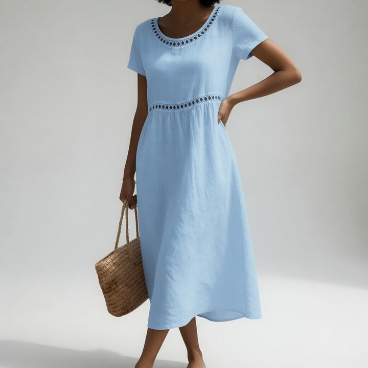 Rose | Embroidered Midi Dress